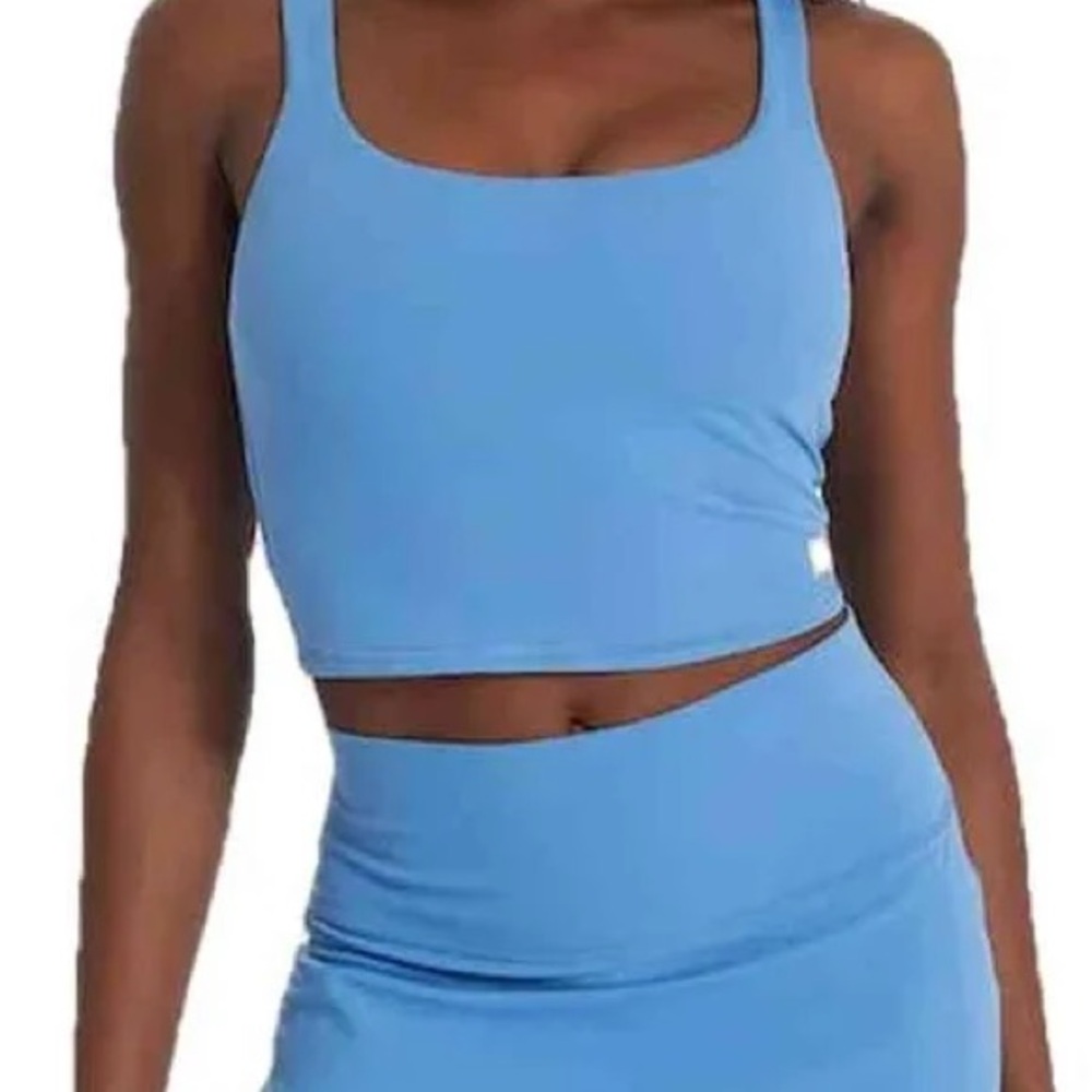 Blue Crop Top